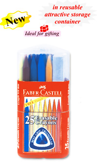 Faber Castell Erasable Crayon Gift Pack (25 Shades)